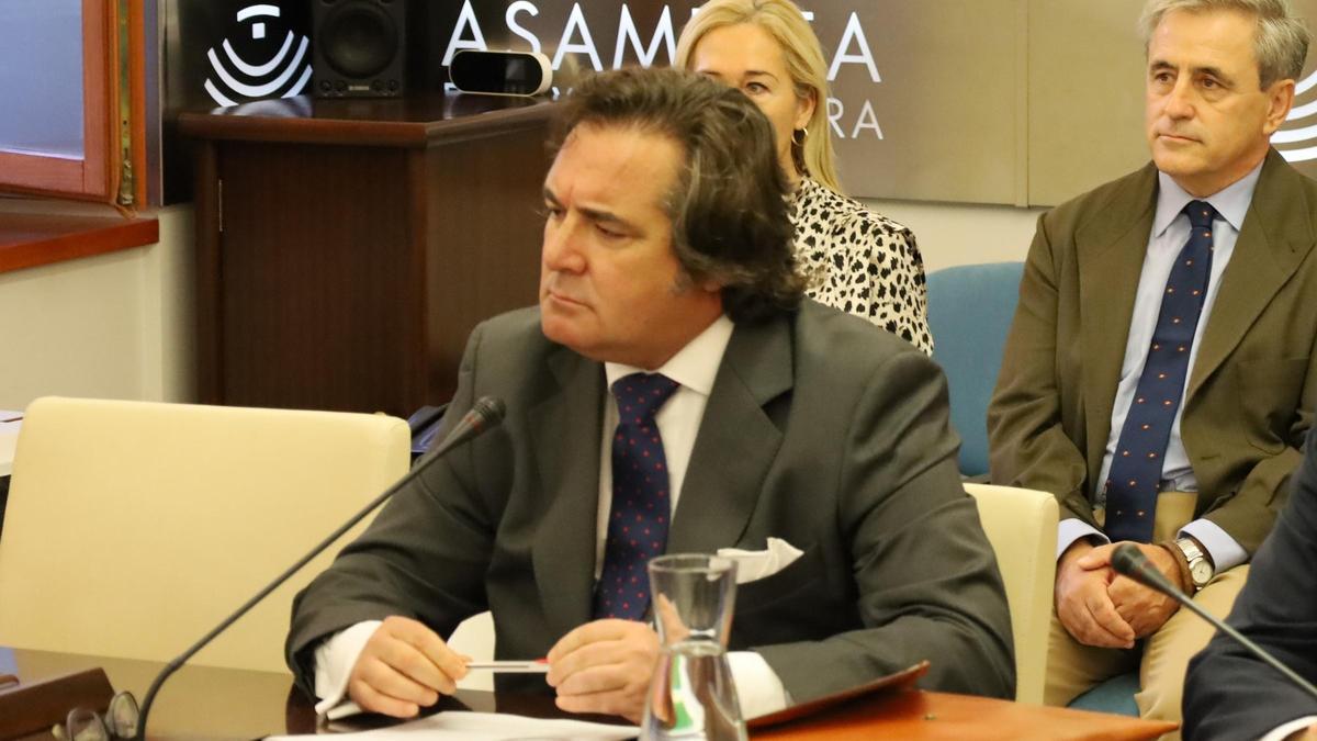 El director general de Infraestructuras Rurales, José María Sánchez, este miércoles en la Asamblea.