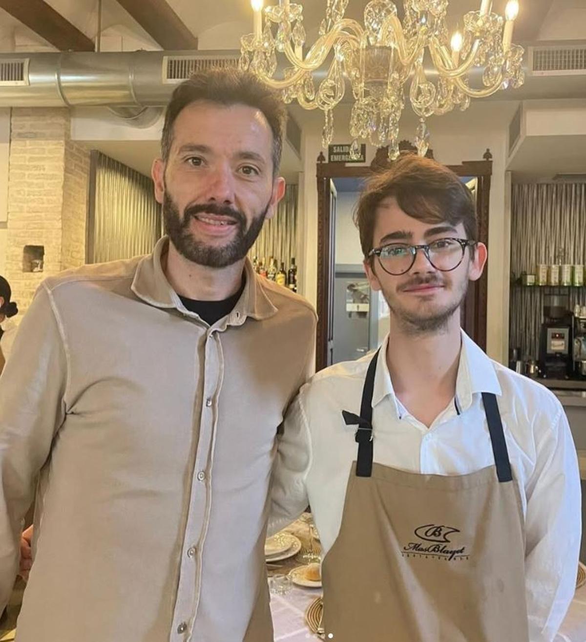 Corberán en el restaurante esta mañana