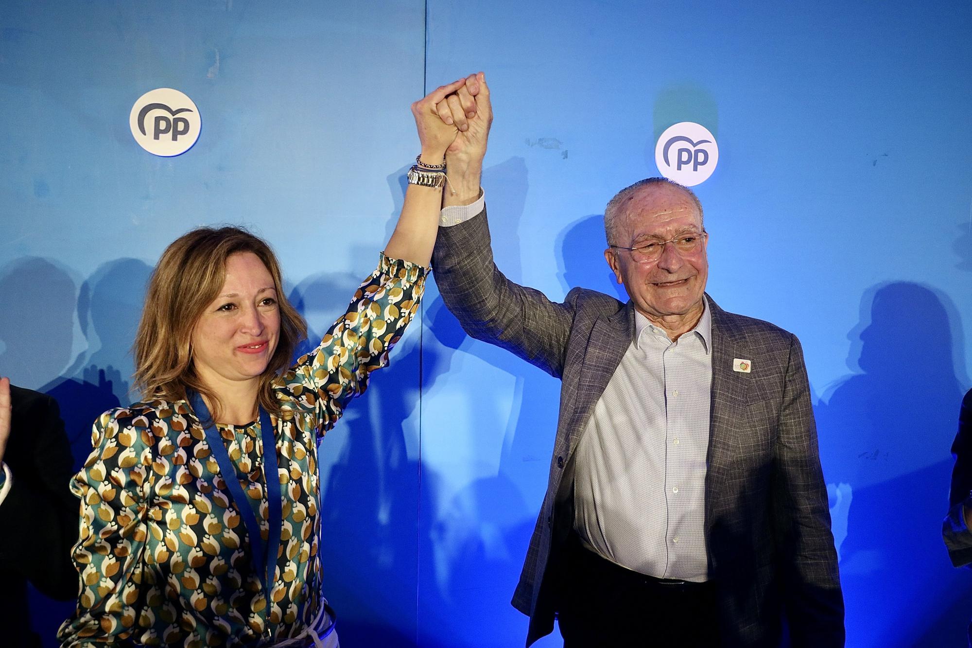 El PP de Málaga celebra la victoria de Paco de la Torre el 28M