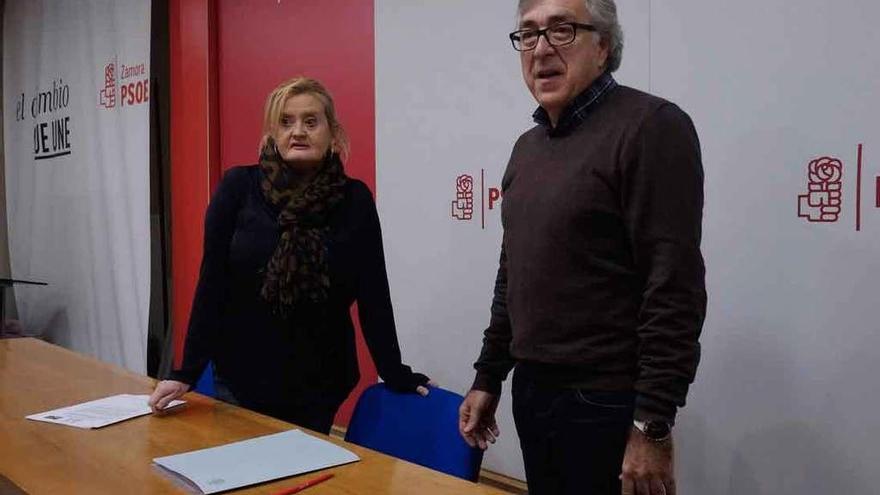 Rominguera y Fernández en su comparecencia.