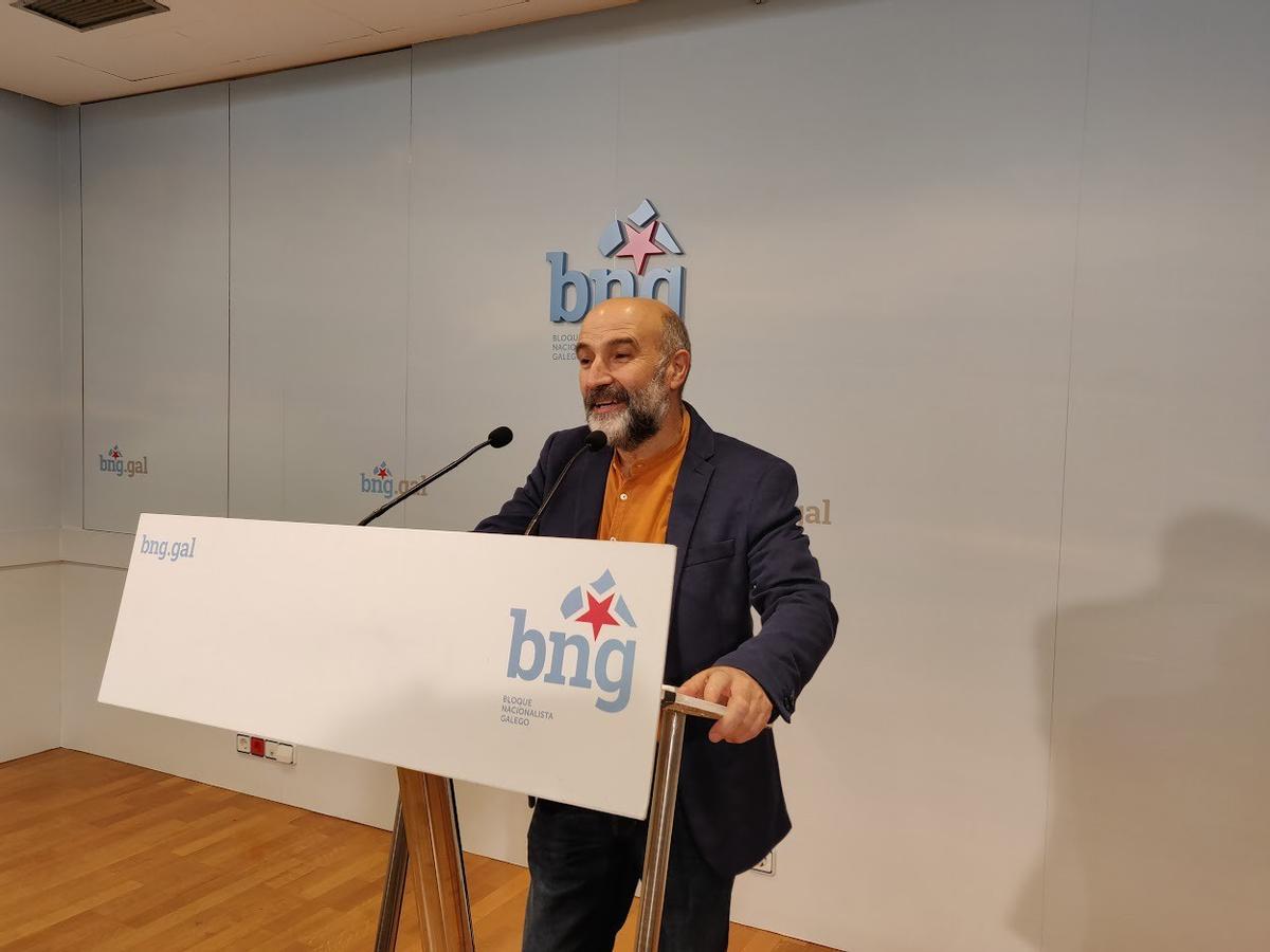 Néstor Resgo, este viernes, en la capital gallega