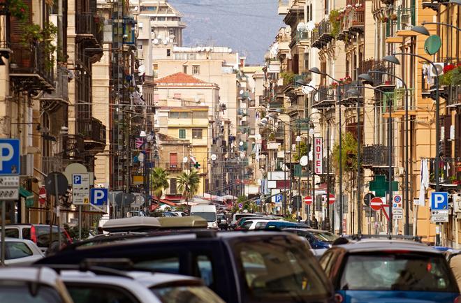 Palermo, caos en tráfico rodado