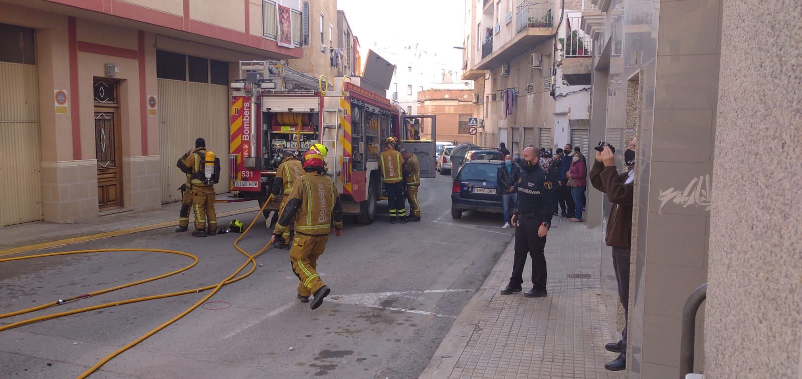 Incendio de una vivienda de Crevillent