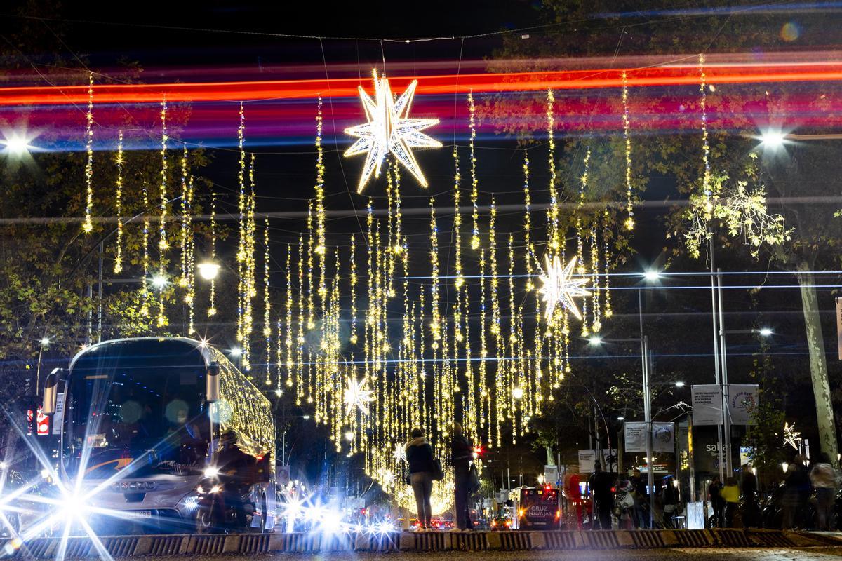 Encendido de las luces de navidad en Passeig de Gracia