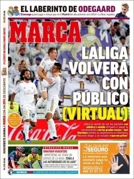 Portada MARCA viernes 5 junio 2020