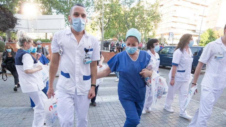 Sanitarios de un hospital madrileño.