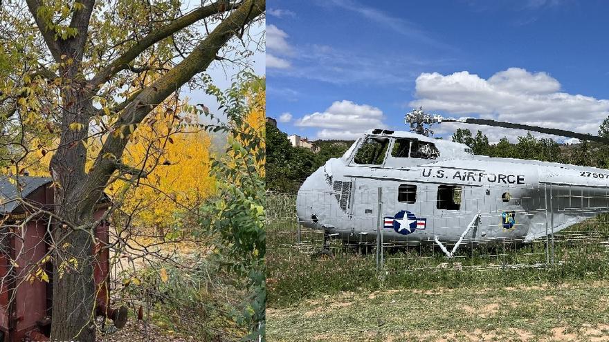 Un vagón de tren de mercancías y un helicóptero: alojamientos insólitos en Casas Altas