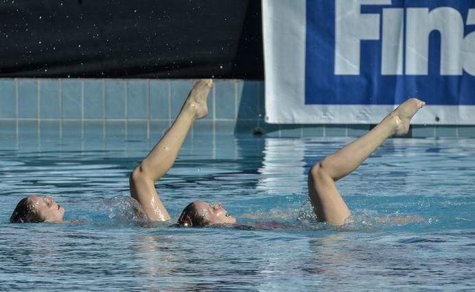 LAS PALMAS DE GRAN CANARIA A 28/05/2017. Natación sincronizada / Final de dúo libre y de dúo mixto de la competición internacional en la piscina  Metropole. FOTO: J.PÉREZ CURBELO