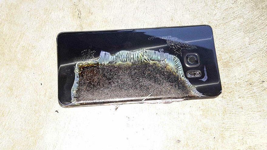 Un Galaxy Note 7 afectado por el fallo.