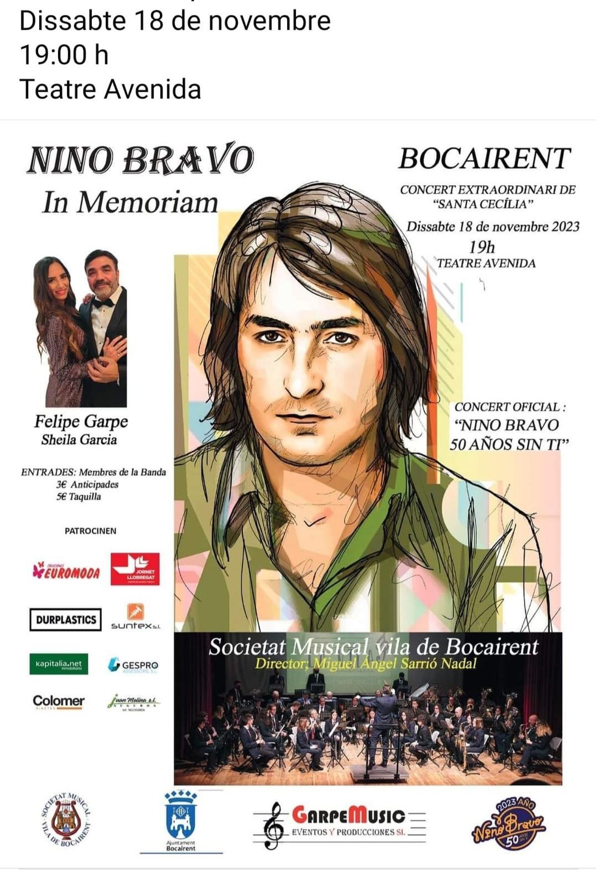 Programan un concierto monográfico sobre la obra de Nino Bravo en Bocairent