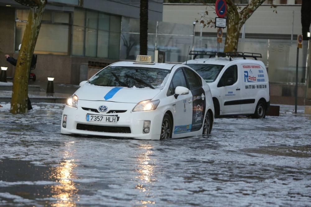 Fuerte granizada en Benidorm