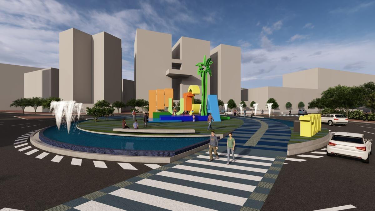 Recreación del proyecto ideado por los MUHER para la Plaza de La Opinión