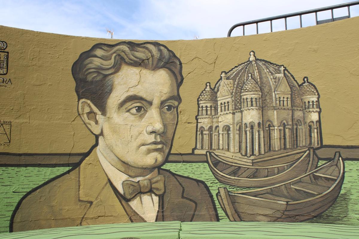 Mural dedicado a Federico García Lorca en Zamora