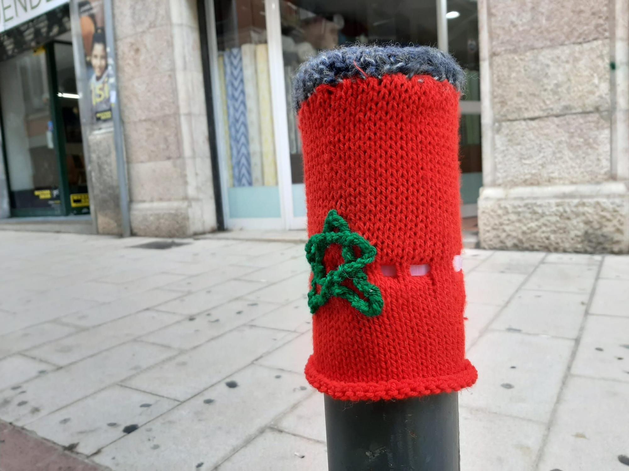 In einer Straße in Palma de Mallorca wurde die WM gestrickt