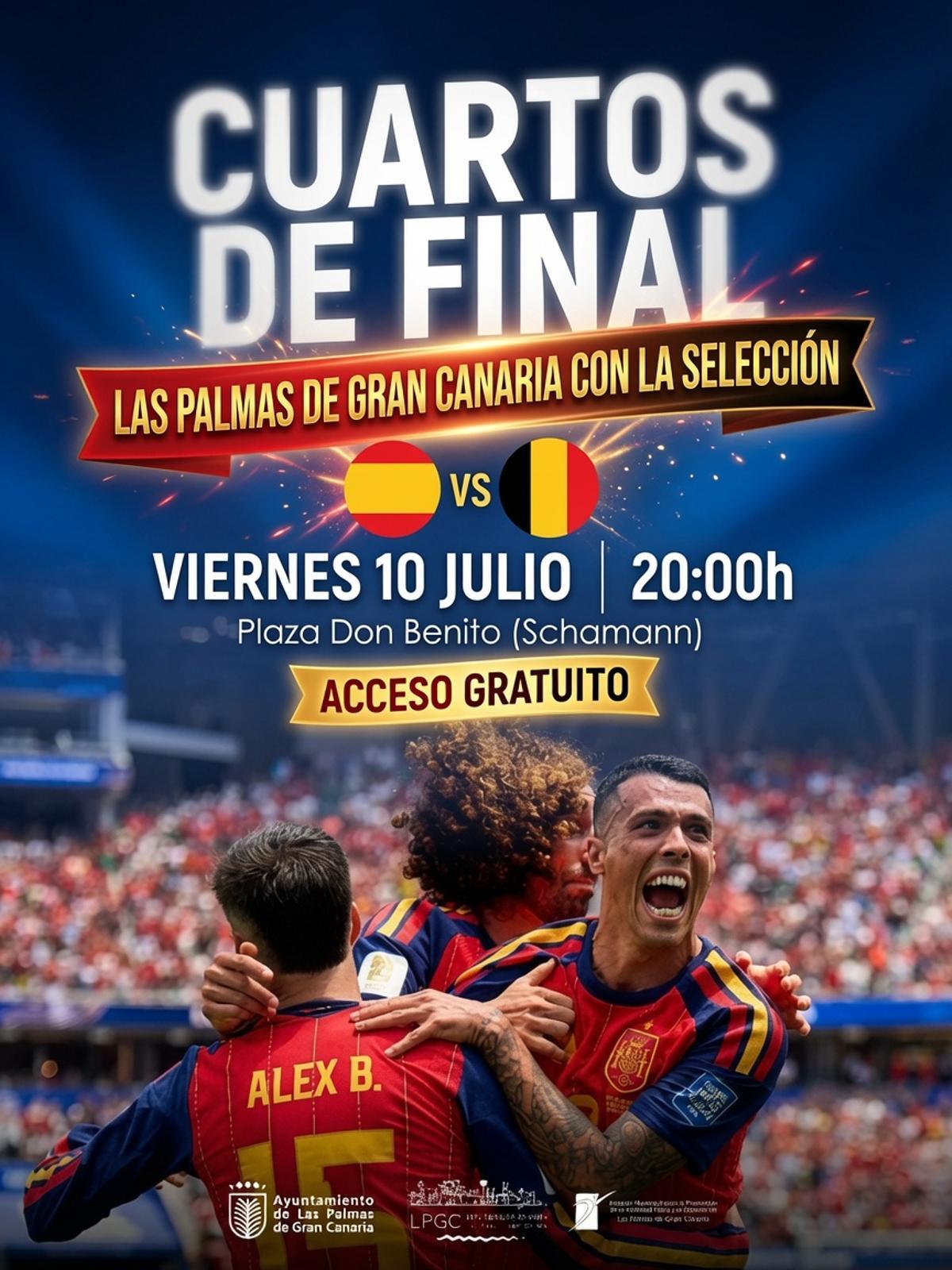 Cartel Ayuntamiento LPGC cuartos de final selección española