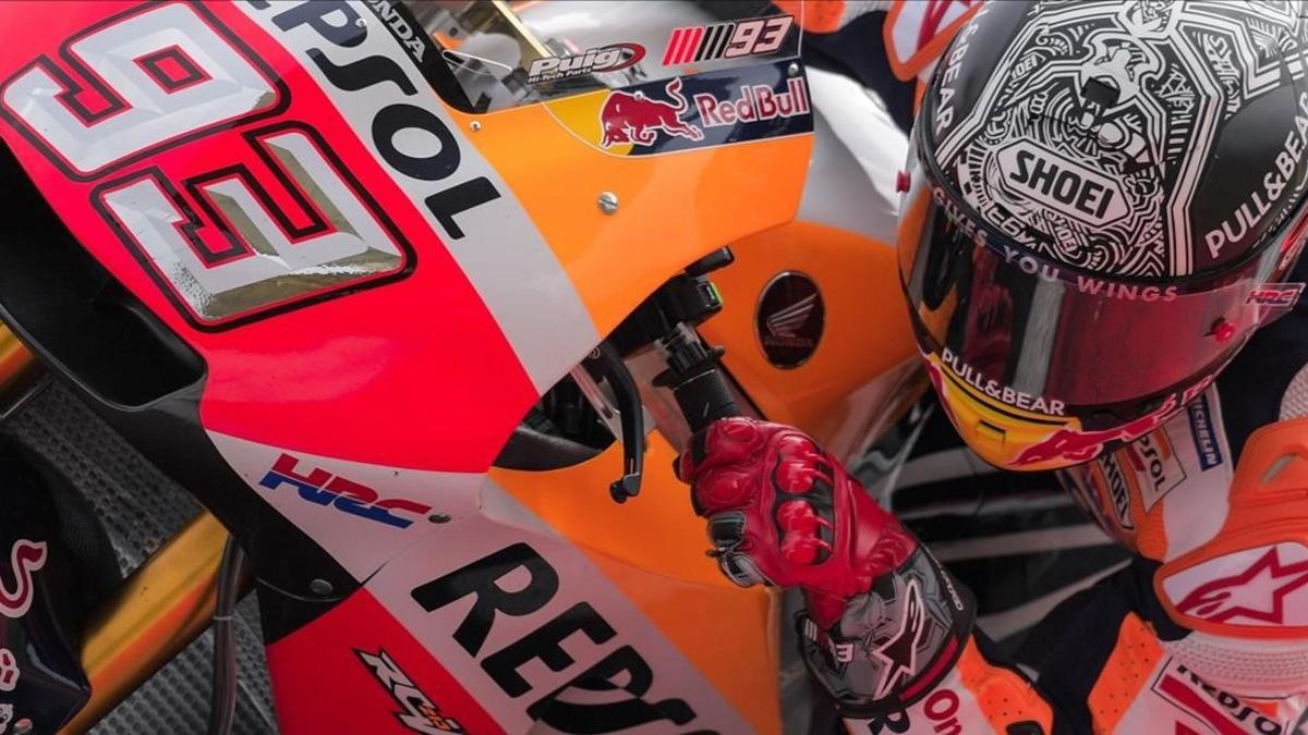 El catalán Marc Márquez, en su nueva Honda RC213V.