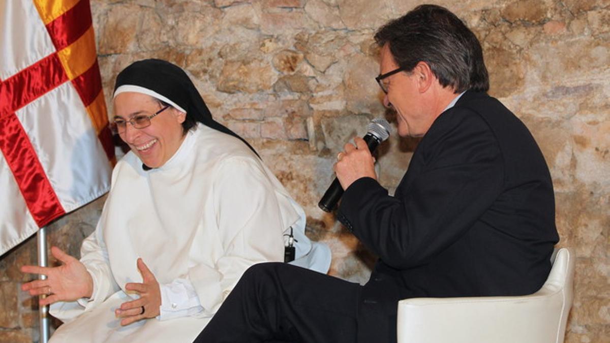 Lucía Caram, junto a Artur Mas, el pasado 20 de mayo en Barcelona.