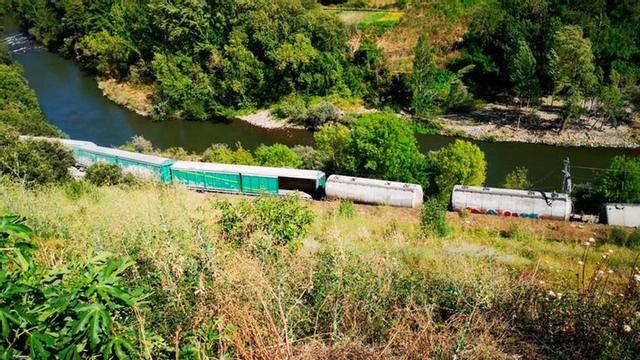 Tren accidente en Carballeda de Valdeorras
