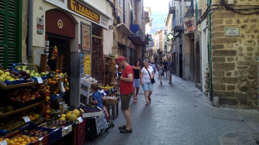 La calle de sa Lluna, una de las vías comerciales de Sóller.