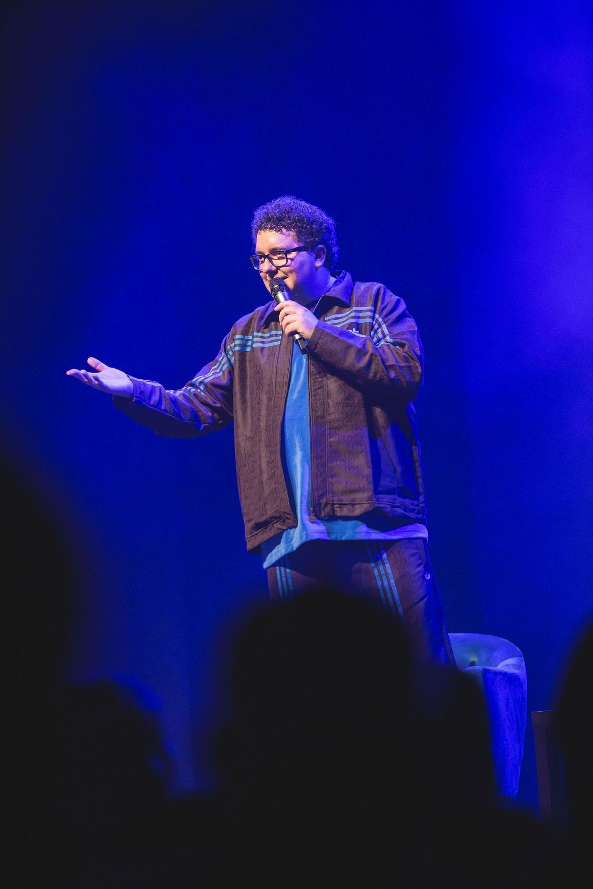 El humorista Facu Díaz, durante uno de sus shows.