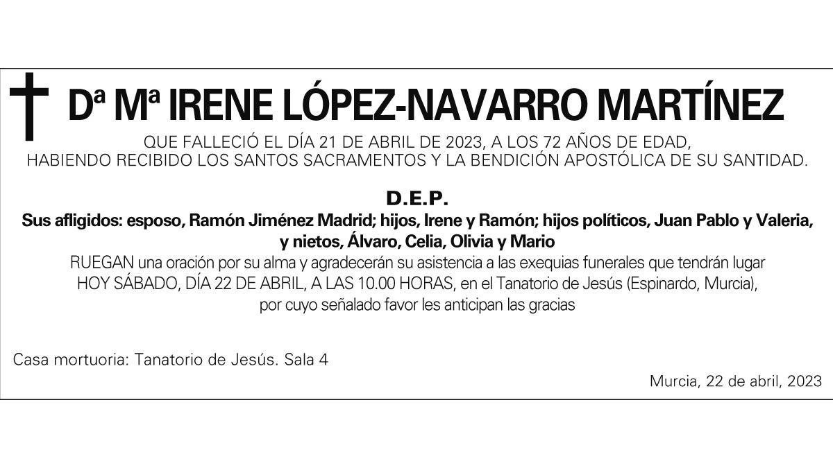 Dª María Irene López-Navarro Martínez