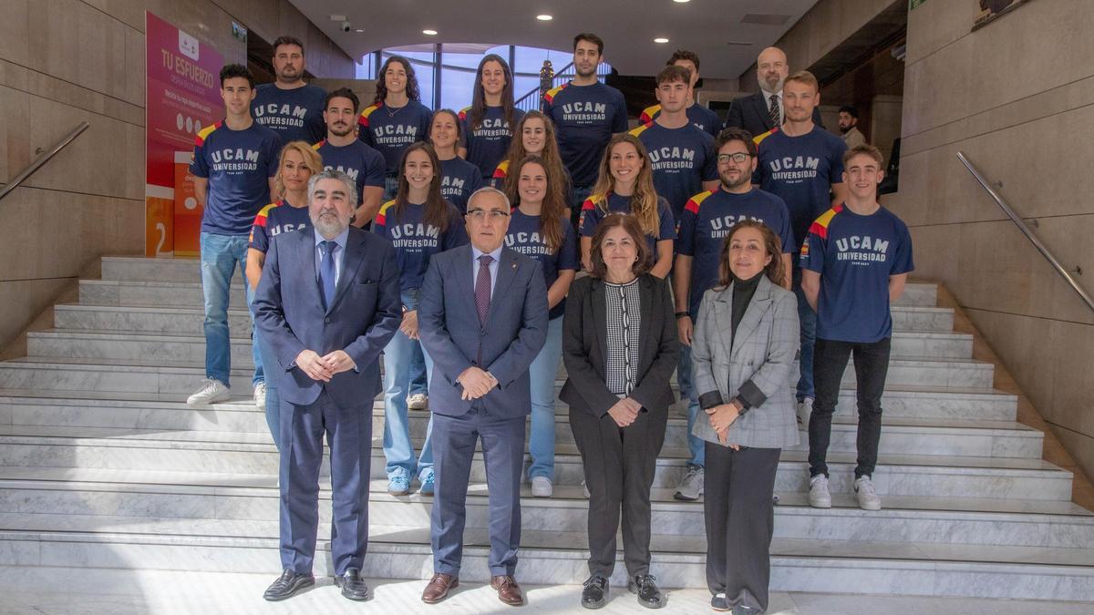 Nuevos deportistas de la UCAM y algunos que continúan ligados a la Universidad, en el Comité Olímpico Español