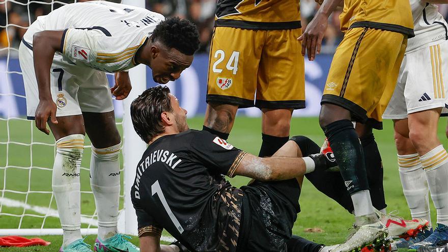 Dimitrievski responde a Vinicius tras el "¡tú y yo, fuera!" en el Bernabéu. Atentos