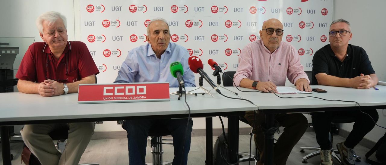 Rueda de prensa de UGT y CC OO con motivo del Día del Mayor