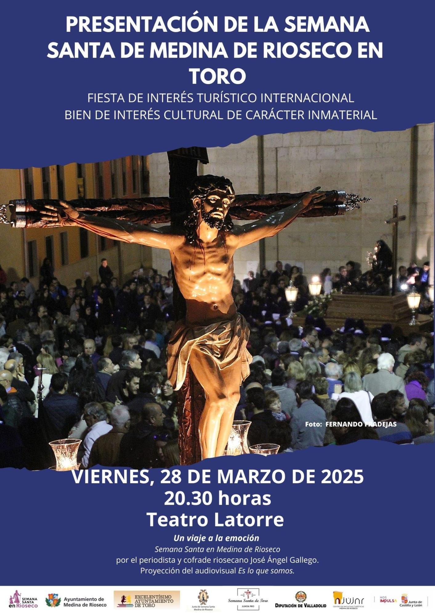 Cartel de la presentación de la Semana Santa de Medina de Rioseco en Toro.