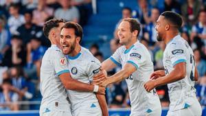 Eric Garcia celebrando su gol al Alavés