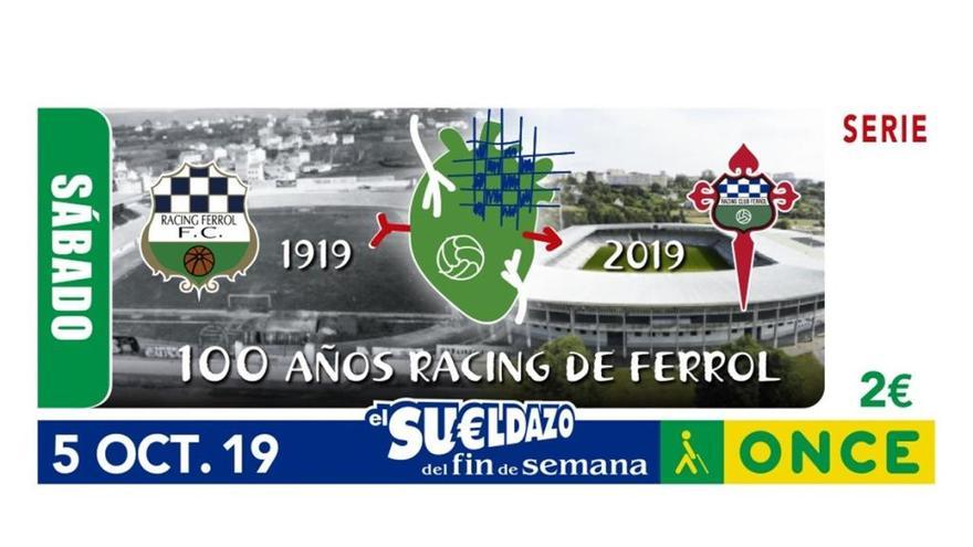 El sorteo de este sábado 5 de octubre estaba dedicado al centenario del Racing de Ferrol.
