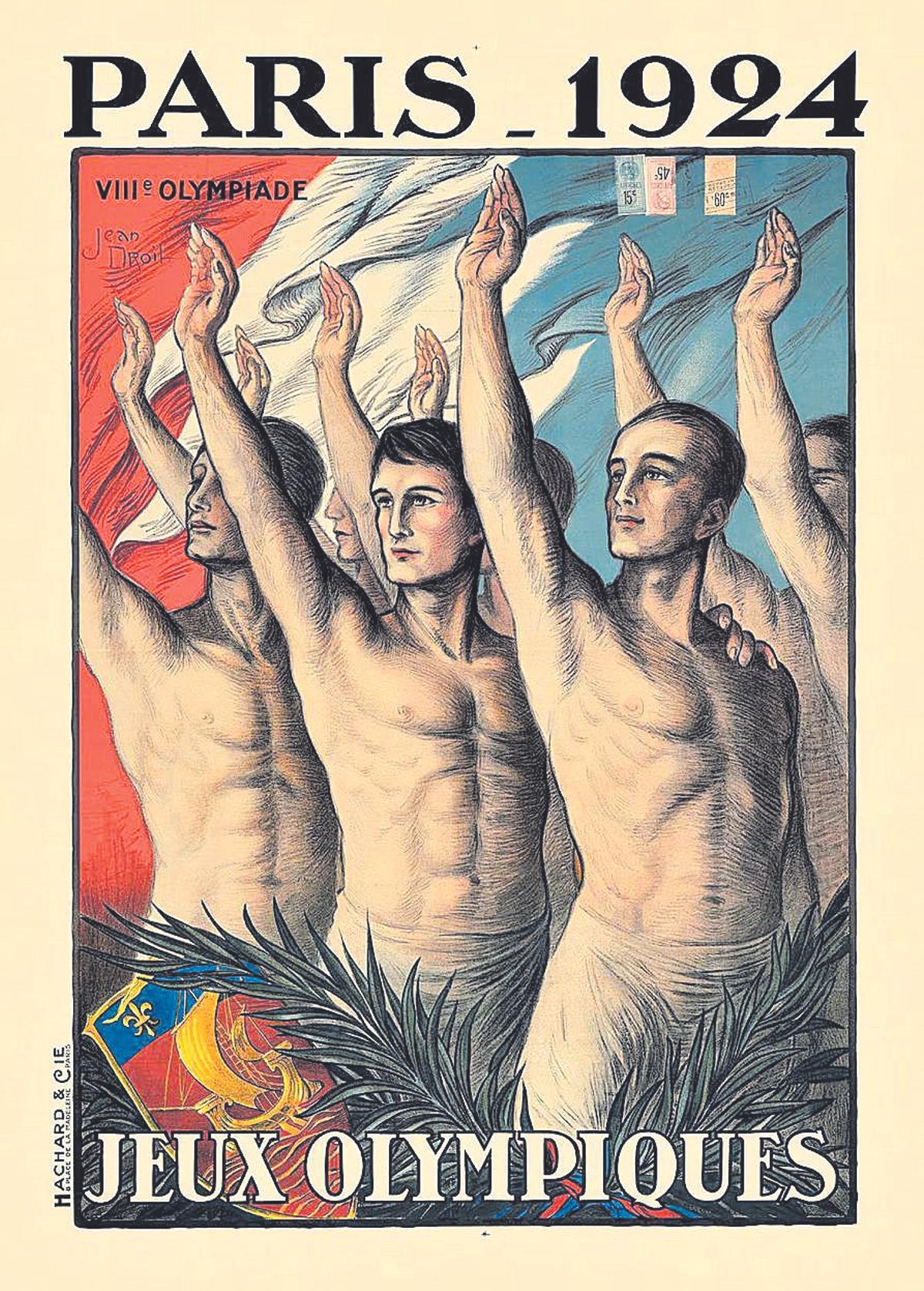 Cartel de los Juegos Olímpicos de París de 1924.