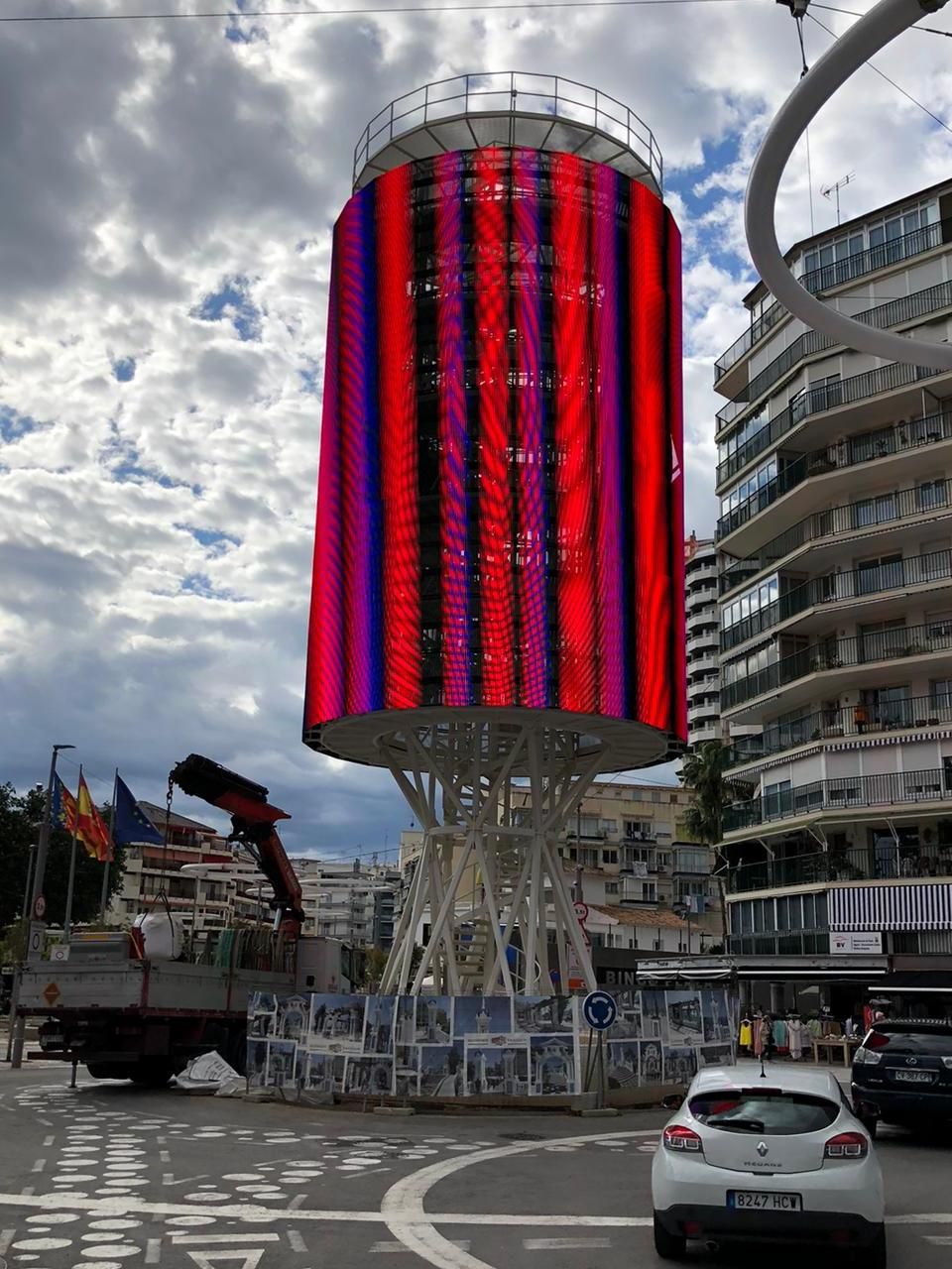 El tecnohito de la avenida del Mediterráneo de Benidorm en pruebas