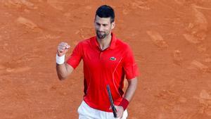Djokovic celebra su victoria en cuartos