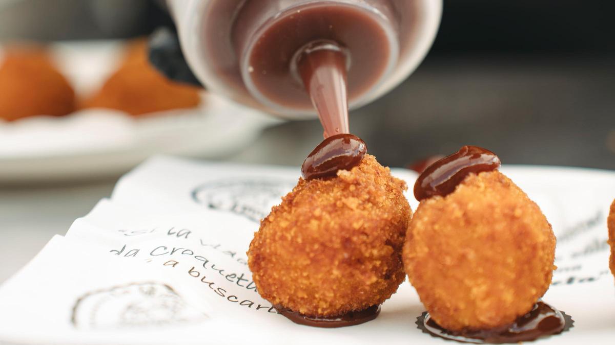 Un par de croquetas del festival Croqueta Crush celebrado en Sevilla.