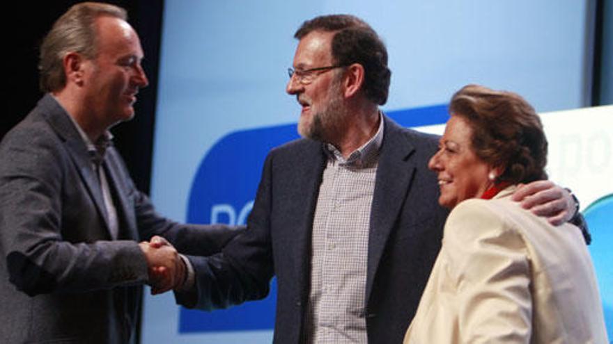 Fabra, Rajoy y Barberá, en una imagen de archivo.