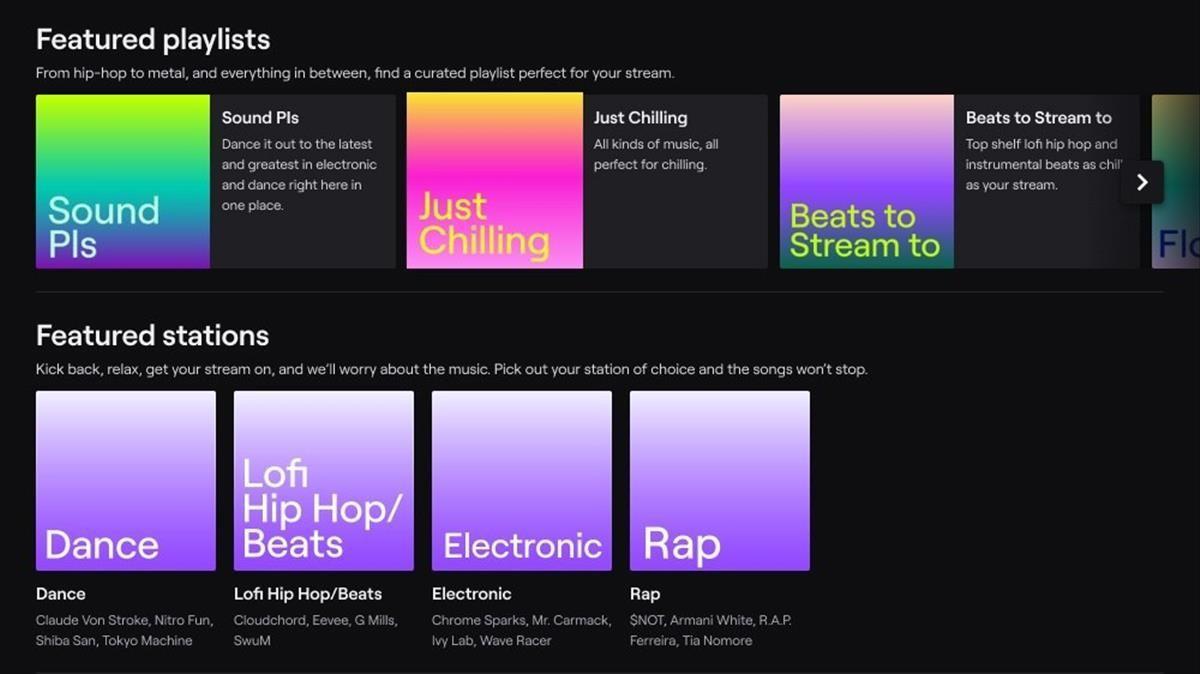 USA6381  LOS ANGELES (ESTADOS UNIDOS)  22 12 2020 - Fotografia cedida hoy por la plataforma Twitch donde se muestra el interfaz de  Soundtrack   su catalogo musical recien estrenado  Si hay una plataforma que esta ganando terreno en el mercado saturado de internet es Twitch  un portal para transmitir videos en directo  que ya conquisto el mundo de los videojuegos y que ha sido fundamental para muchos artistas durante la pandemia  EFE Twitch  SOLO USO EDITORIAL  NO VENTAS