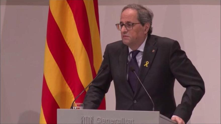 Torra aposta per no tramitar els pressupostos de l'Estat sense un «moviment» a favor de l'autodeterminació