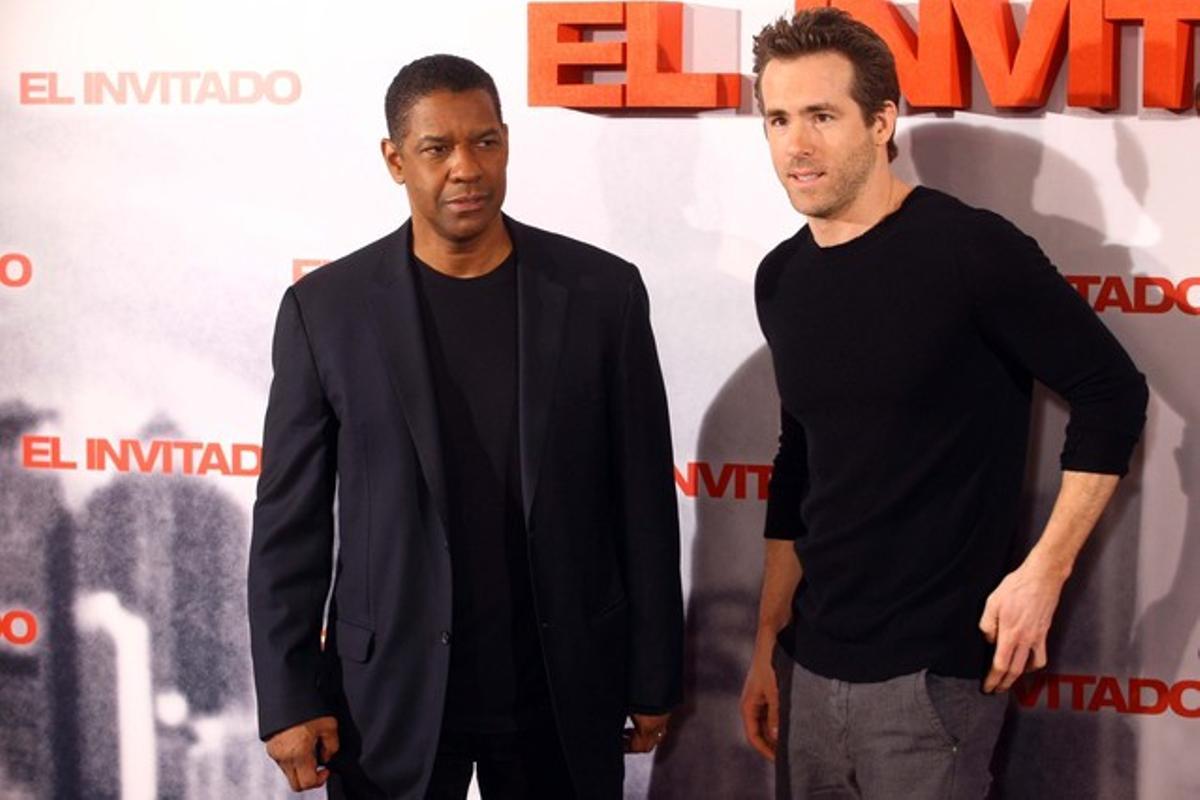 Denzel Washington i Ryan Reynolds, a Madrid.