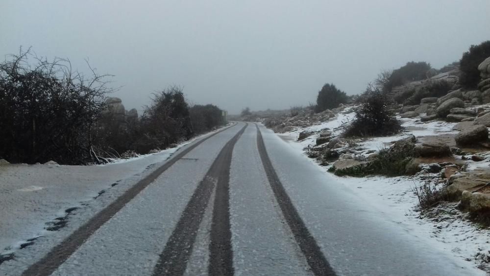 Nieve en El Torcal, de Antequera.