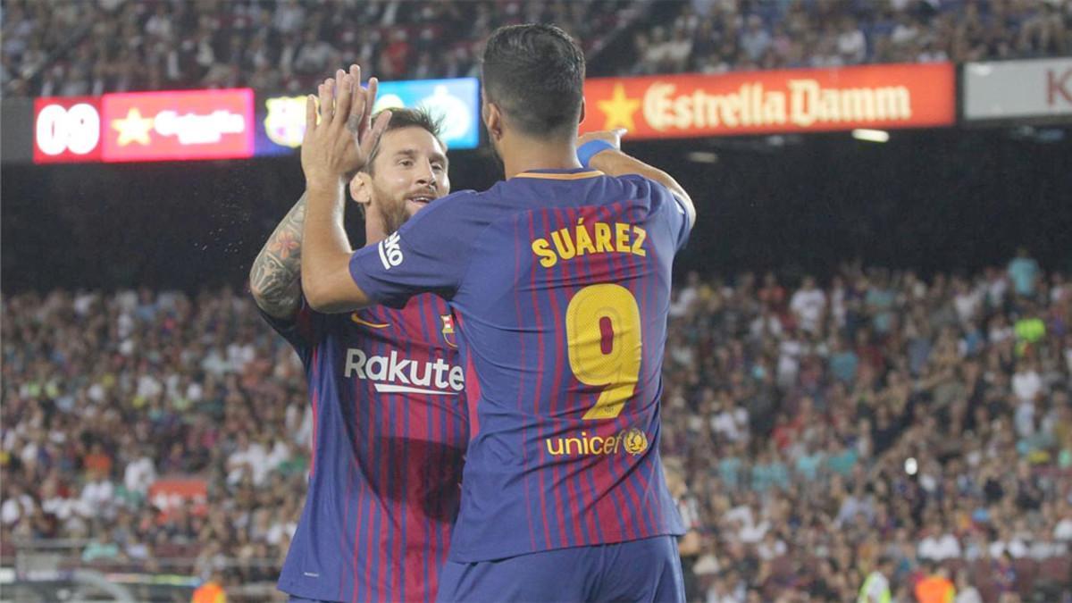 Luis Suárez acabó con su gafe de pretemporada