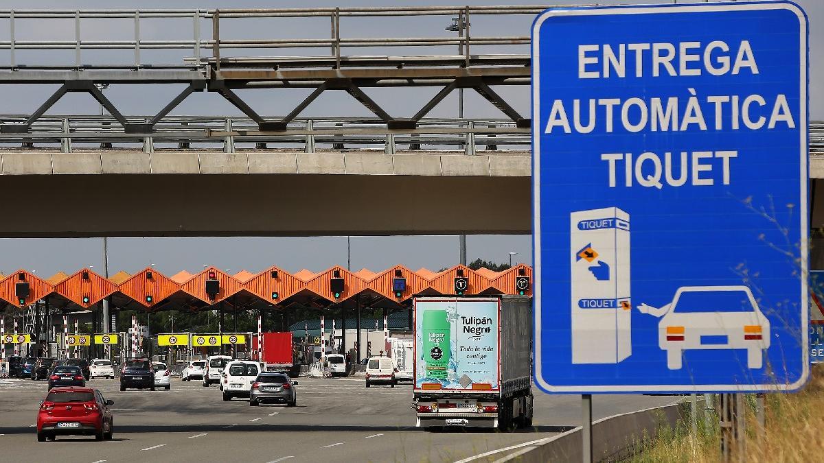 Punto de recogida de tíquets, en la AP-7, el pasado mes de julio.