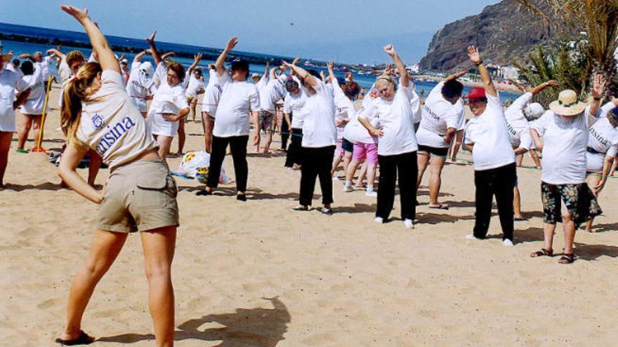 Una de las actividades de Ansina en Las Teresitas.