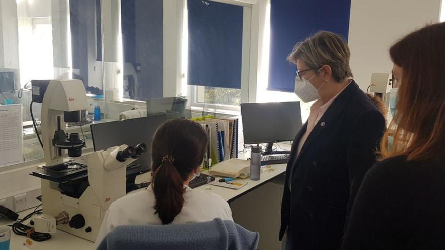 Rosa Quintana, durante su visita al centro lisboeta.