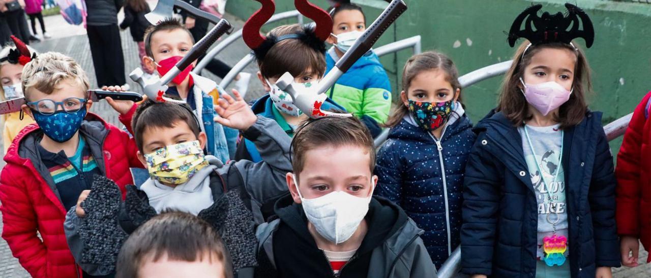 Alumnos del colegio público del Quirinal el pasado octubre.