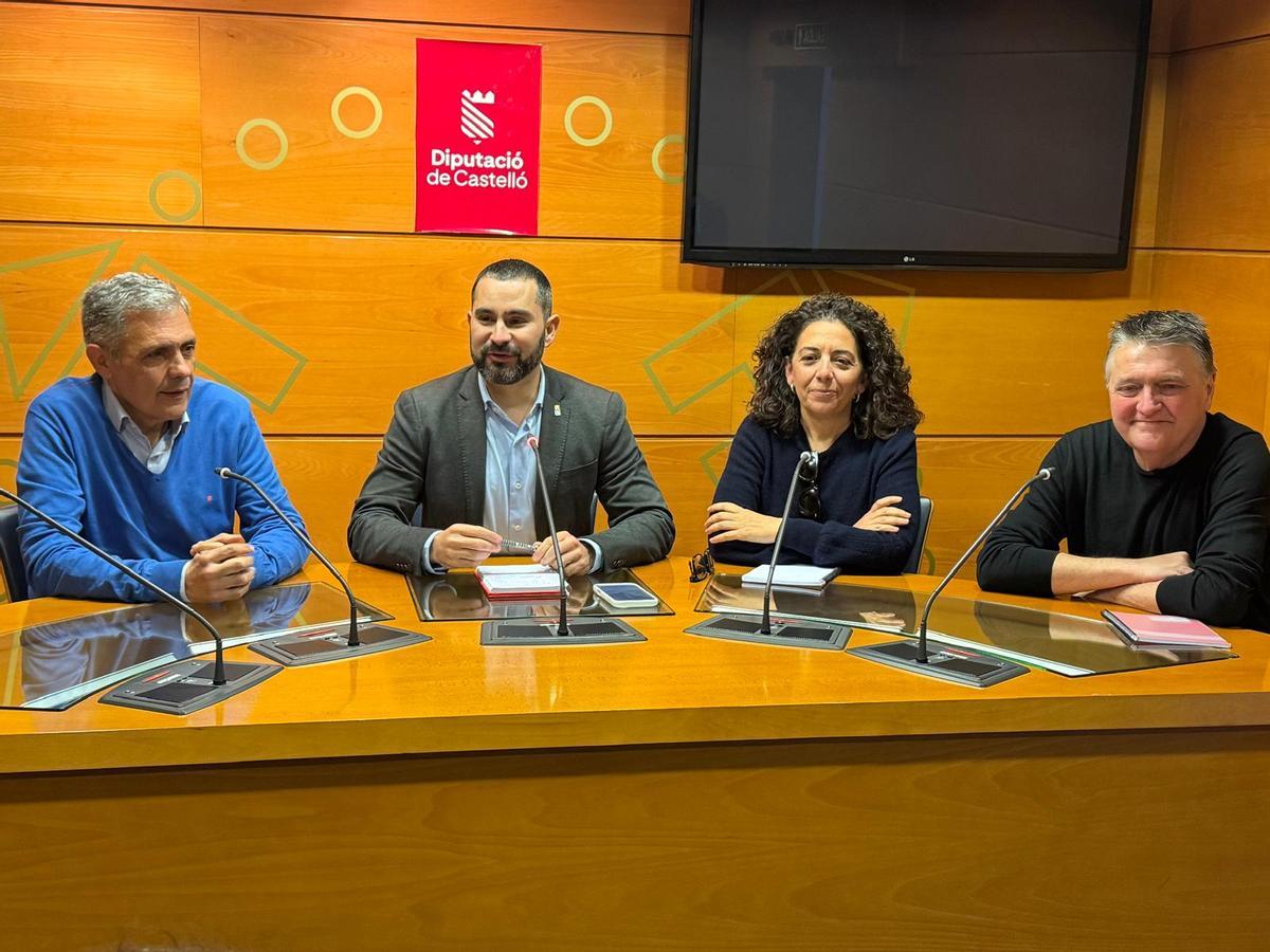 Benjamín Escriche, Samuel Falomir, Ana Besalduch y Miguel Sandalinas, en la rueda de prensa.