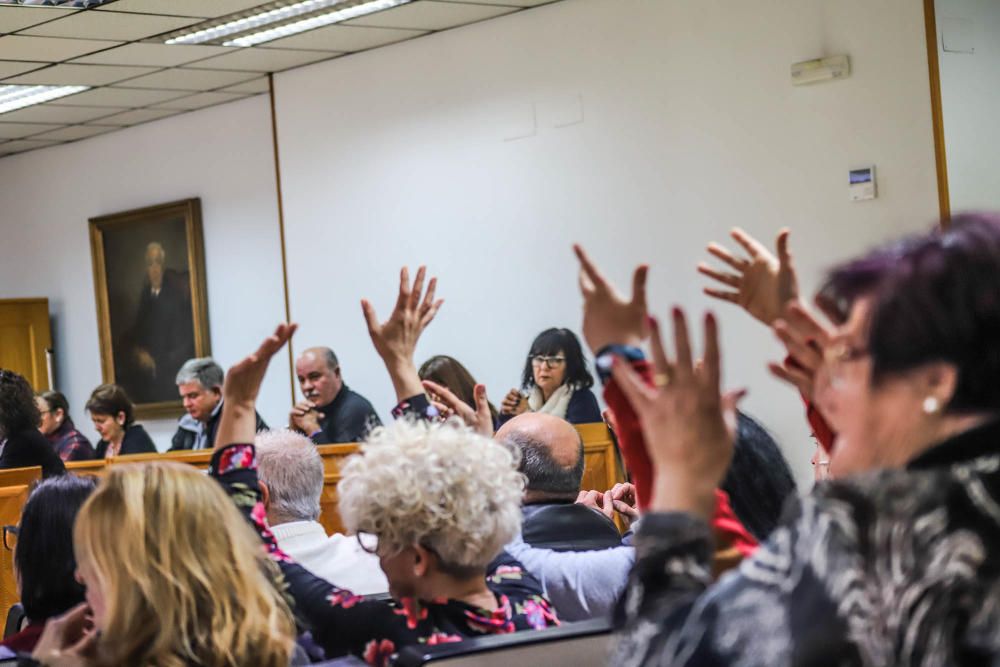 Protesta de la Asociación de APANEE en el pleno de Torrevieja