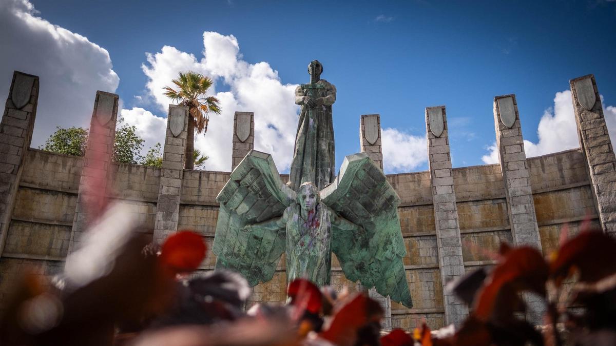 Monumento a Franco de la avenida de Anaga, en el municipio de Santa Cruz de Tenerife.