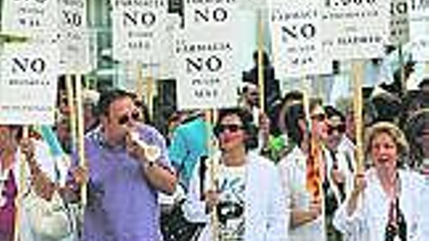 Los manifestantes, en Madrid.