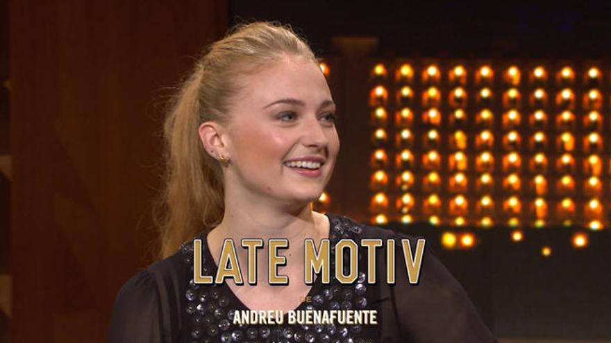 La actriz Sophie Turner durante el programa &#039;Late Motiv&#039;.